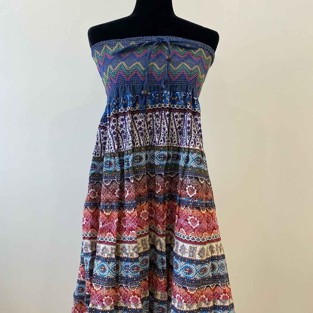 Women strapless tune top summer dress handmade